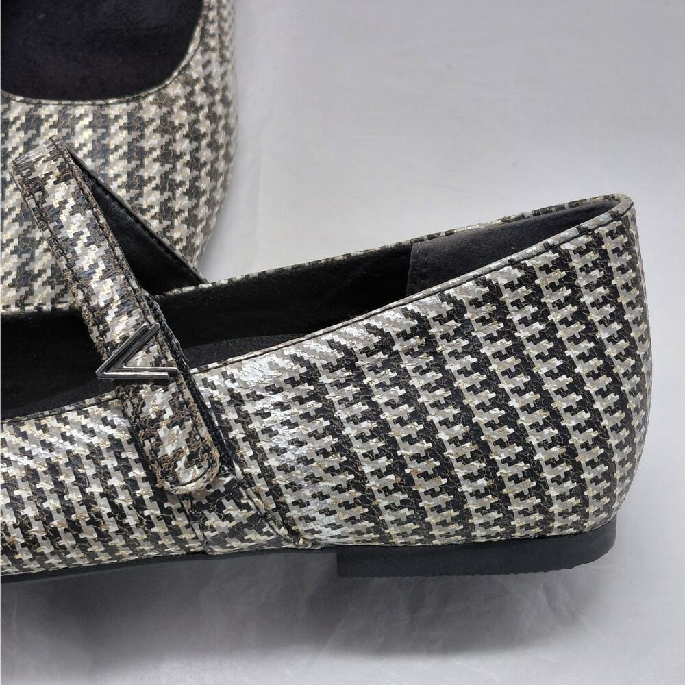 Vionic Mary Jane Ballet Flats Womens Size 6 Houndstooth Plaid Comfort Shoes - Picture 6 of 13